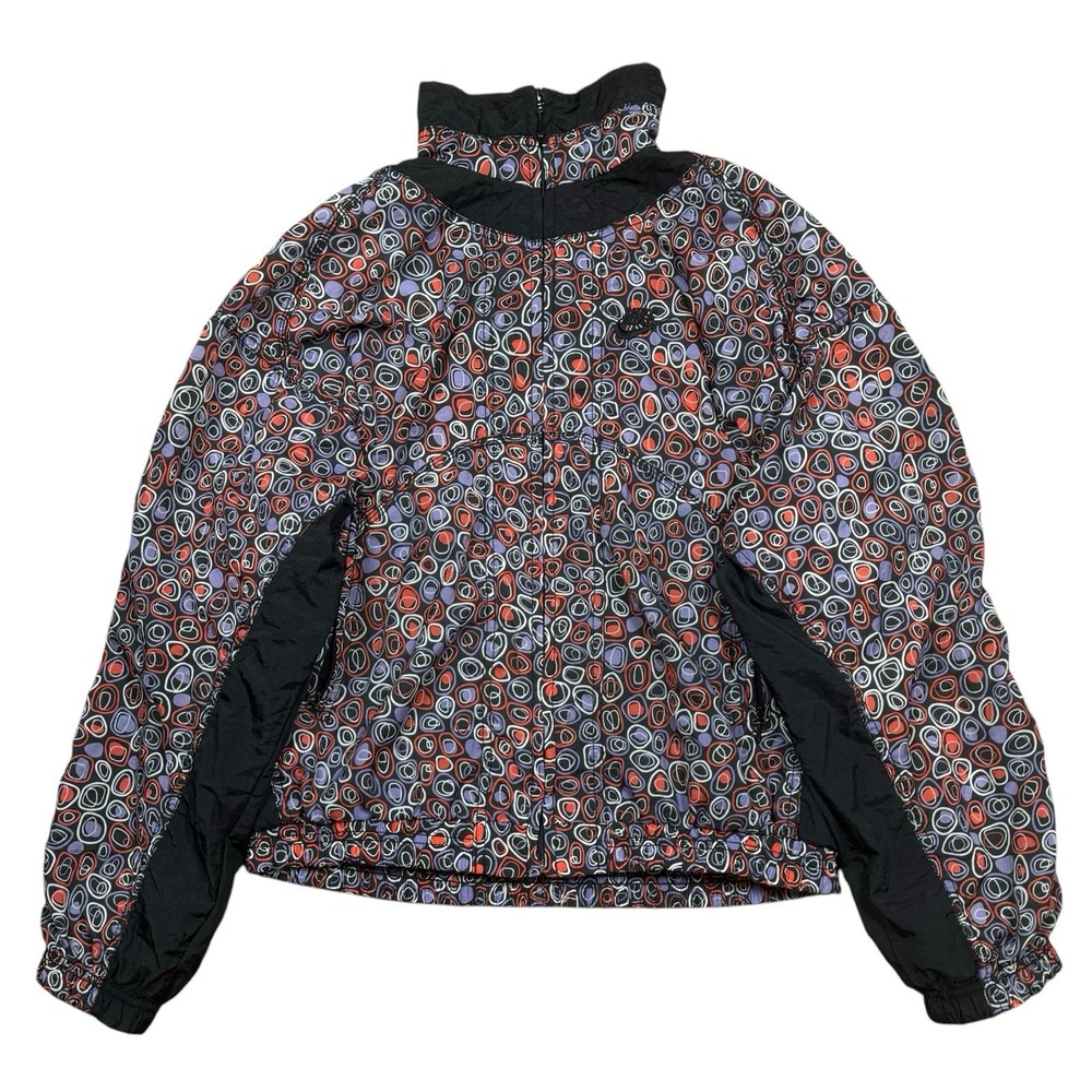 Vintage '90s Nike‎ Multicolor Abstract Geometric Full Zip Windbreaker Women's M